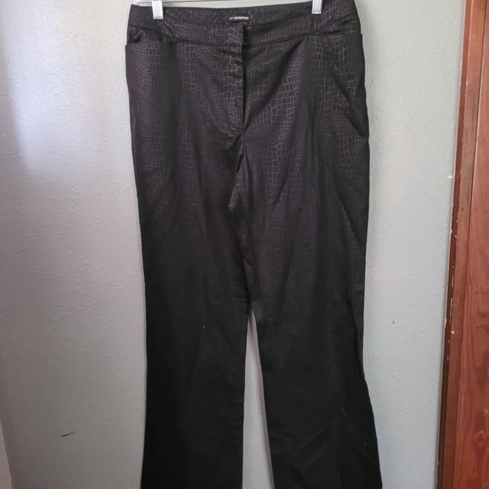 NY&Co New York & Company Black Snakeskin Dress Pants Womens size 10